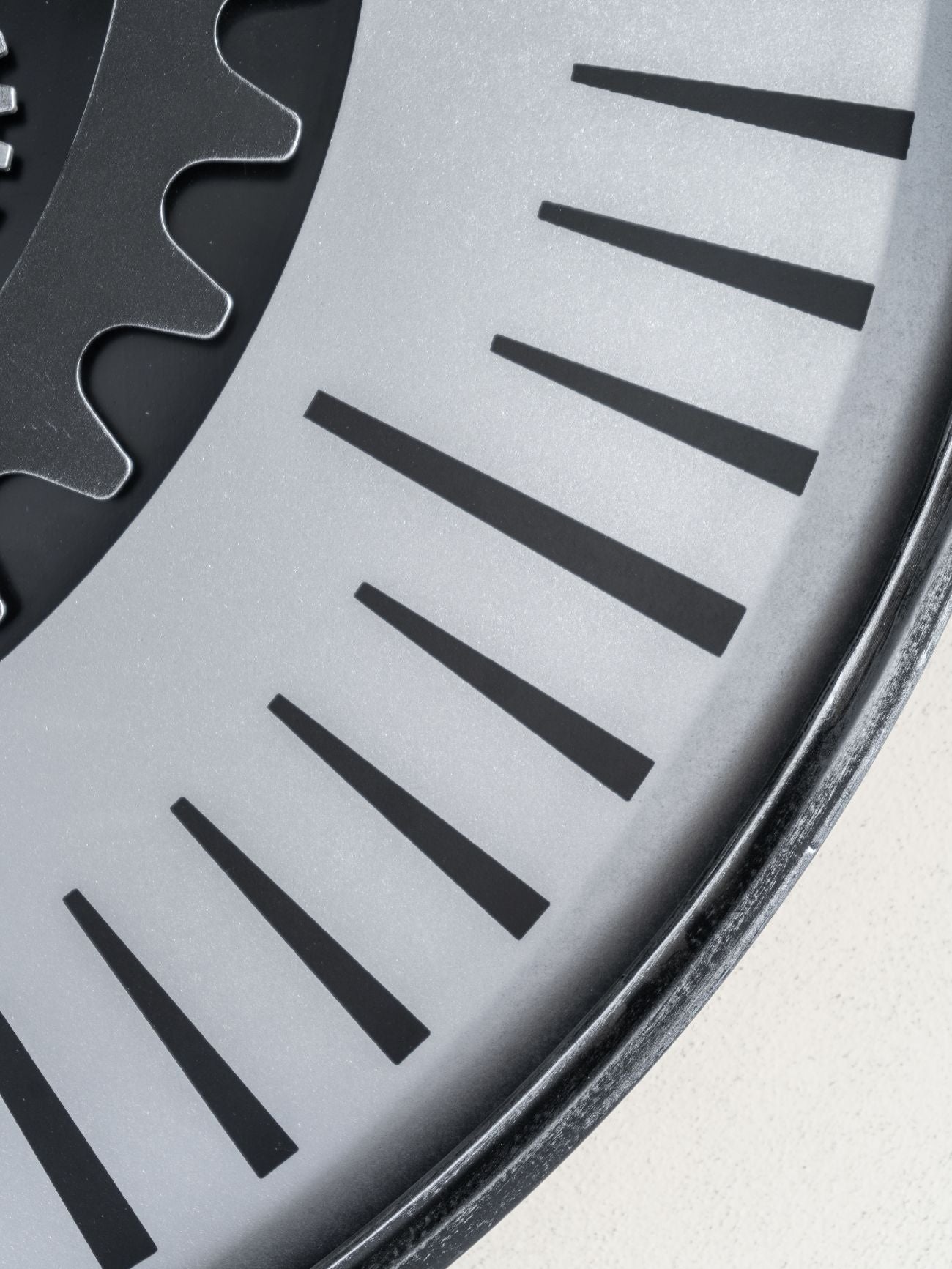 Palladium Black & Nickel Moving Dials Wall Clock Large